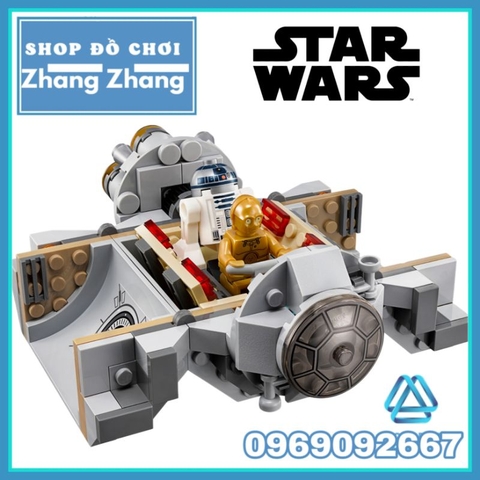 Đồ chơi xếp hình Star Wars Droid Escape Pod Jawas R2-D2 C-3PO Chiến tranh giữa các vì sao Minifigures K011