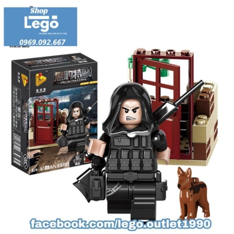 Xếp hình cảnh sát đặc nhiệm SWAT S.A.S (9 mẫu) Lego minifigures KAZI 653001