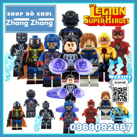 Xếp hình The Flash Atom Lightning Arkham Knight Bane Cosmic Boy DC Comics Lego Minifigures Xinh X0119