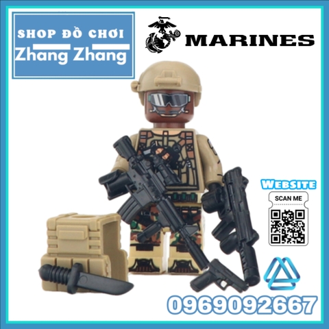Xếp hình thủy quân lục chiến Mỹ United States Marine Corps Modern War Lego Minifigures Decool 308 311