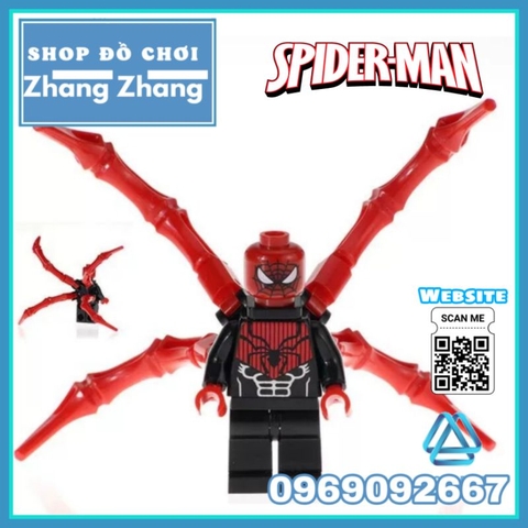 Đồ chơi xếp hình người nhện Spider man gồm Symbiote - Venom - Iron man - Deadpool - Wolverine Minifigures Kopf KF6054