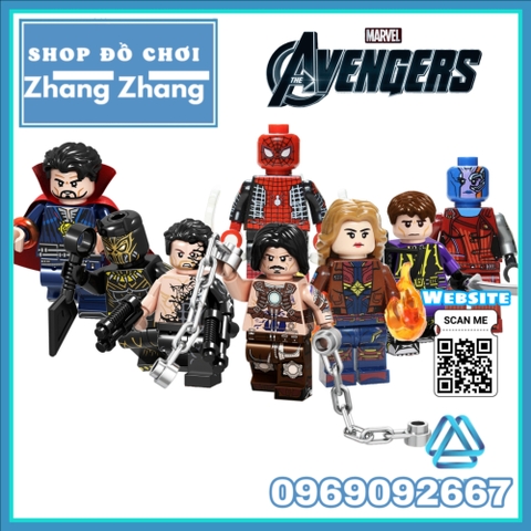 Đồ chơi Xếp hình Venom Blacklast Hawkeye - Nebula - Black Panther Captain Marvel - Spider Man Minifigures PRCK GD238 245