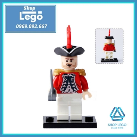 Xếp hình lục quân quân đội Cuộc chiến Hoa Kỳ - Anh Quốc 1812 Lego Minifigures POGO PG8035