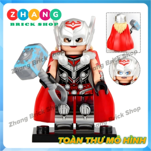 Đồ chơi xếp hình thần sấm Thor love and thunder Valkyrie Jane Foster God-Butcher Beta Ray Bill Minifigures WM6146