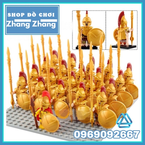 Xếp hình Binh đoàn chiến binh Spartar Warrior Võ sĩ giác đấu trung cổ Lego Minifigures Xinh X0316 XH1732
