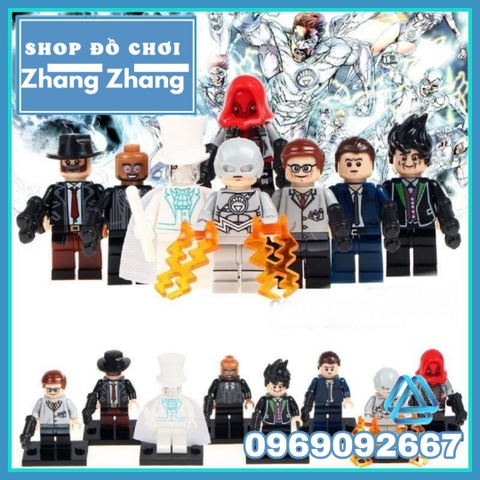 Xếp hình Red Hood - White Lantern - James Gordon - Hugo Strange - Nygma - Bullock - Penguin Lego Minifigures POGO PG8070