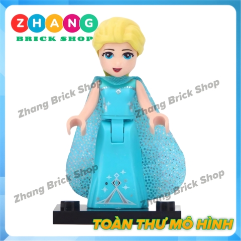 Xếp hình Lọ Lem Alana - Ariel - Cinderella - Fairy Godmother - Rapunzel - Elsa Lego Minifigures Lele F010 017