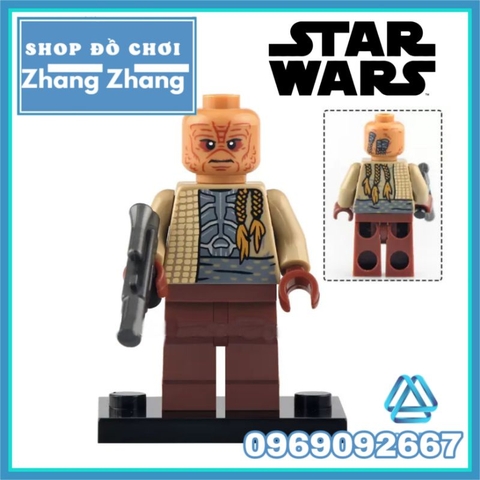 Đồ chơi xếp hình Star Wars Boba Fett Bib Fortuna Fennec Shand Quarren Cad Bane Gamorrean Minifigures KM66021 66028