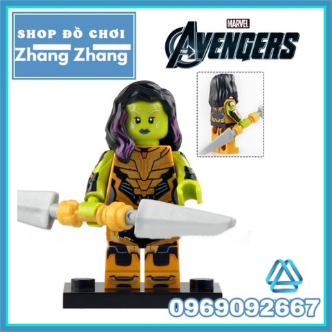 Đồ chơi xếp hình Bucky Scarlet Witch Vision Gamora Captain Falcon Loki Star-Lord Minifigures POGO PG8298