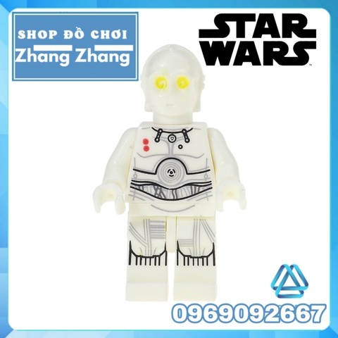 Xếp hình Star Wars Finn - Padawan - K-3PO - Yoda - Gungan - Malakili - Jedi - Leia Lego Minifigures Pogo PG8049