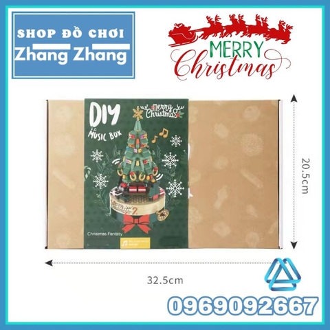 Đồ chơi xếp hình mô hình Cây thông giáng sinh phát nhạc Noel Merry Christmas Minifigures Kaki JK1302