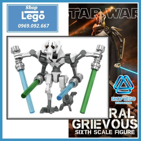Xếp hình Star Wars Revenge of the Sith GENERAŁ GRIEVOUS Lego Minifigures Pogo PG630