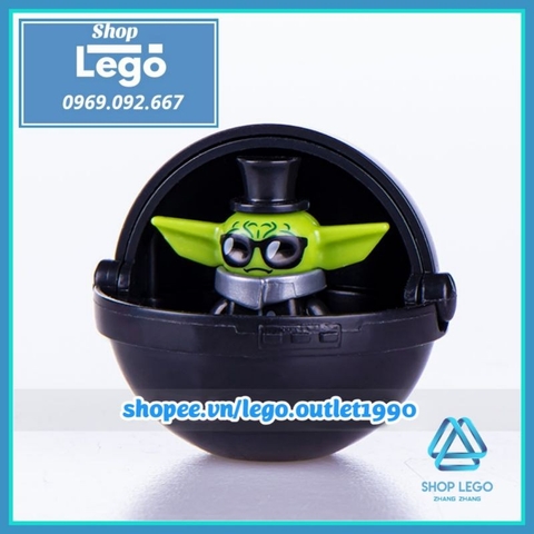 Xếp hình Star Wars Baby Yoda & Aeroba trong chiến tranh giữa các vì sao Lego Minifigures Koruit Xp336