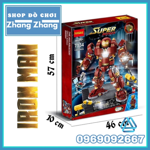 [1363 hình] Xếp hình Iron man chế tạo Hulkbuster MK44 Age of Ultron Lego Minifigures Decool 7134