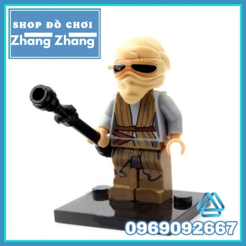 Xếp hình Star Wars Rey - Poe Dameron - Tasu Leech - Chewbacca - Han Solo - Finn Lego Minifigures Xinh X0104