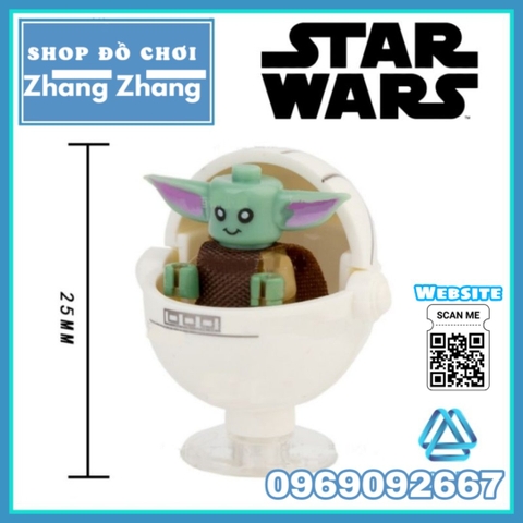 Xếp hình Star Wars bé Baby Yoda tặng kèm ổ kén siêu kute Lego Minifigures WM929