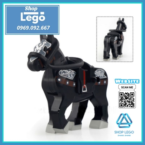 Xếp hình chiến mã Ô vân đạp tuyết của Trương Phi trong Tam quốc diễn nghĩa Lego Minifigures DW001 006