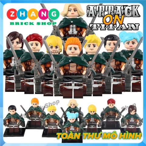 Đồ chơi xếp hình Attack on Titan Police Regiment Scout Legion Training Cops Zhang Brick Shop Minifigures WM6166