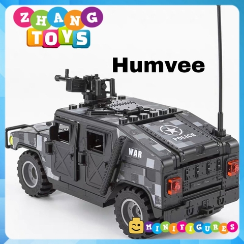Đồ chơi Xếp hình mô hình Xe Humvee SWAT HMMWV M1114 chống khủng bố Minifigures J773 B