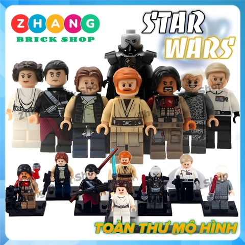 Xếp hình Star Wars Han Solo Palpatine Chirrut Imwe Obi-Wan Kenobi Darth Malgus Krennic Leia Lego Minifigures Pogo PG8024
