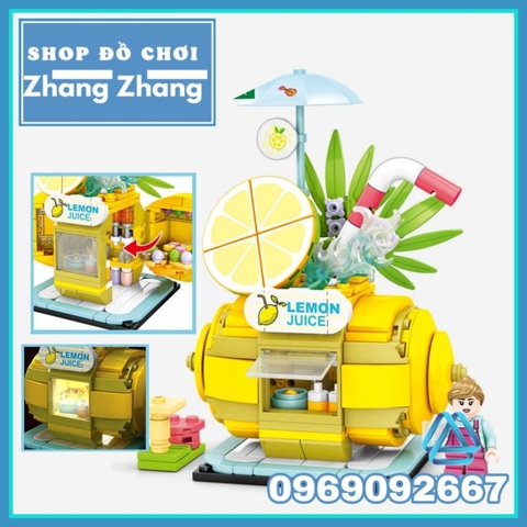 Đồ chơi xếp hình Tiệm trà chanh Lemon Juice gồm 300 hình Mô hình Minifigures Shenyang SY5216