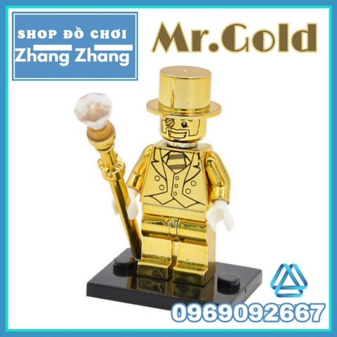 Xếp hình Mr Gold Ngài vàng siêu ảo thuật gia huyền bí Lego Minifigures Pogo PG999