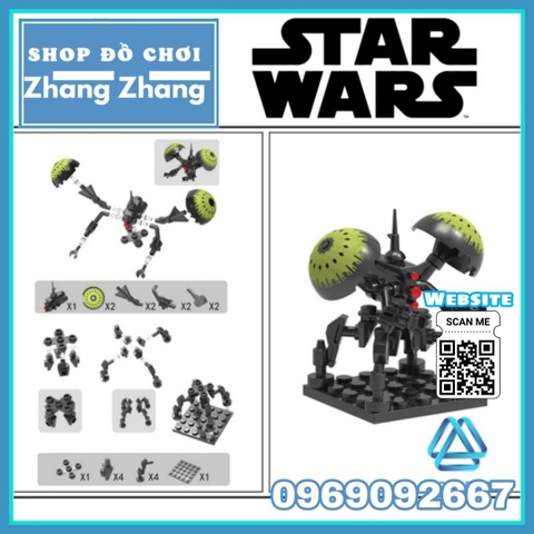 Xếp hình Star Wars robot chiến đấu cỗ máy Buzz Droid Lego Minifigures Koruit XP352