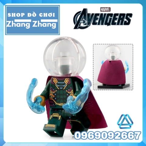 Xếp hình Lego Spider-Man Far From Home Mysterio Peter Parker Nick Fury Happy Hogan Hydro Man Lego Minifigures Xinh X0249