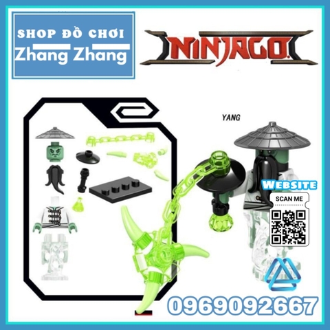 Xếp hình Ninjago Cole- Pythor- Yang- Golden Ninja- Kai- Zane Lego Minifigures PRCK GA137-142