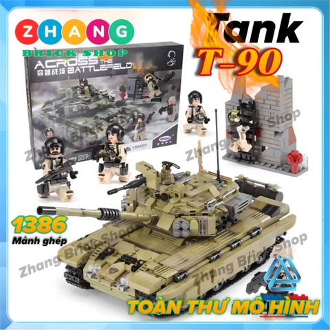 Đồ chơi xếp hình xe tăng T90 Tank Scorpio Decepticon Tank Army Tiger Minifigures Xingbao XB06015