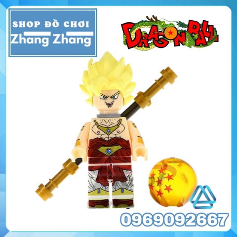 Xếp hình 7 viên ngọc rồng - Dragon Balls Songoku Lego Minifigures Kopf KF8023