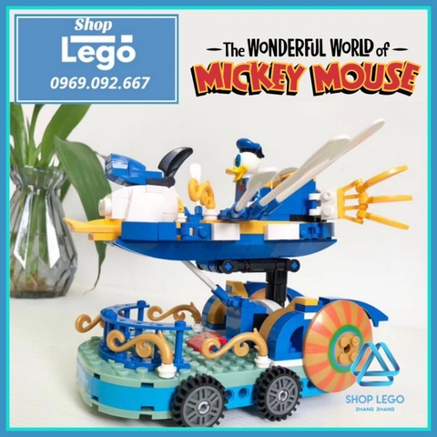 Xếp hình Xe bay có cánh của vịt Donald trong phim hoạt hình chuột Micky Lego Minifigures PRCK 69654