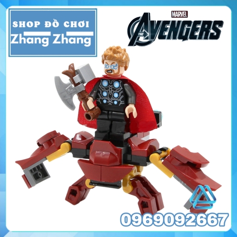 Đồ chơi Xếp hình Thanos đại chiến Iron man Thor Hulk Ant-Man Hawkeye Captain Marvel Minifigures Sy6399