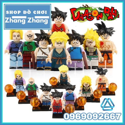 Xếp hình 7 viên ngọc rồng Dragon Balls Goten - Gotenks
- Trunks - Tien Shinhan - Android 18 Lego Minifigures POGO PG8166