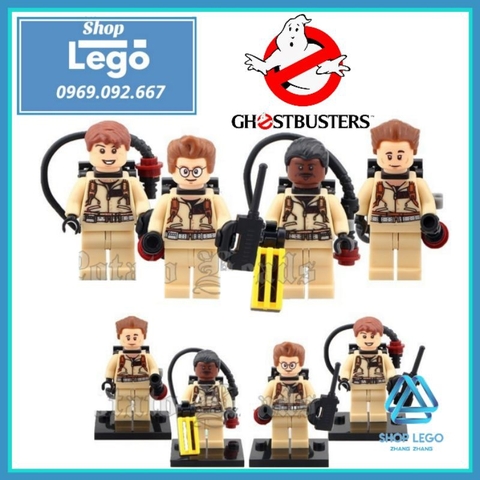 Xếp hình Ghostbusters Peter Venkman - Egon Spengler - Ray Stantz- Winston Zeddemore Lego Minifigures Xinh X108 111