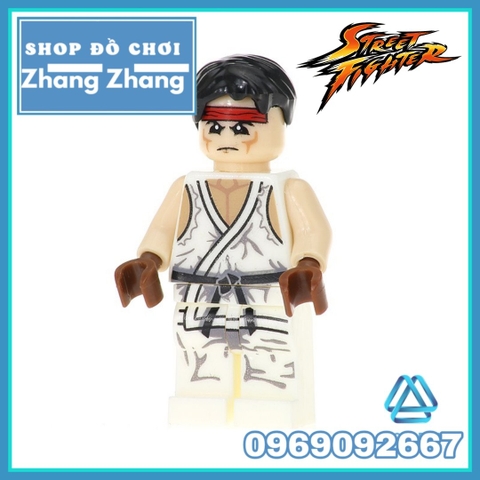 Xếp hình Street Fighter Ryu - Ken - Guile - Zangief - Honda- Dhalsim - Blanka - Vega Lego Minifigures Kopf KF8008
