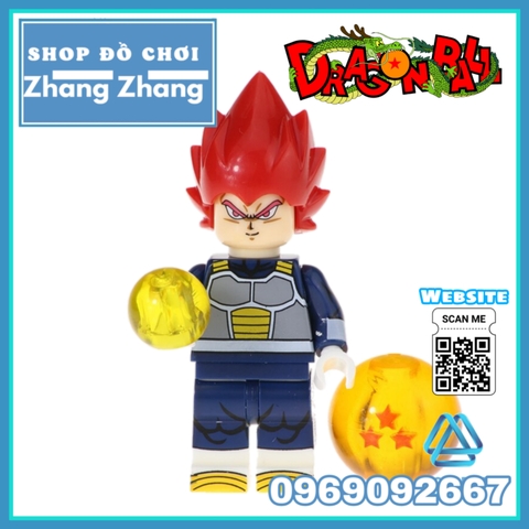 Xếp hình 7 viên ngọc rồng Dragon Ball Gogeta Goku Vegeta Gohan Cumber Tapion Mira Lego Minifigures Kopf KF6069