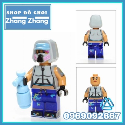 Xếp hình Fortnite Zoey - Cuddle - Teknique - Chromium Leviathan - Tomatohead - Brite Gunner Lego Minifigures POGO PG8203