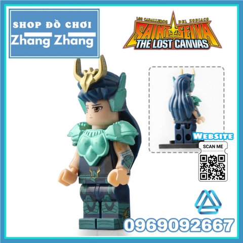 Xếp hình Athena - Pegasus - Cygnus Hyoga - Shiryu - Ikki trong Saint Seiya Lego Minifigures POGO PG8128