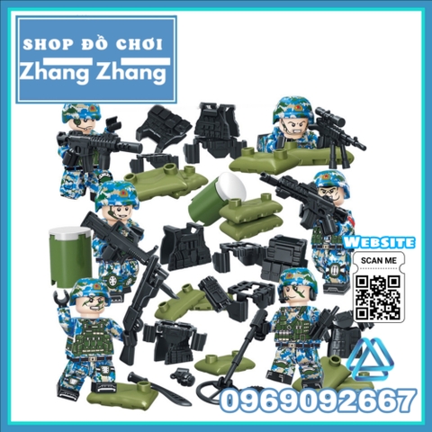 Đồ chơi Xếp hình lực lượng Thủy Quân lục chiến Navy Military Lego Minifigures Tbstoys Tbs53-58