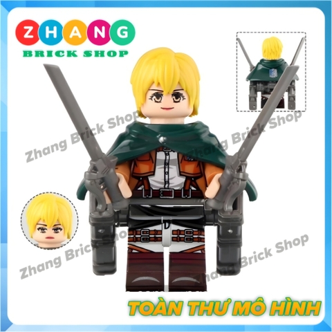 Đồ chơi xếp hình Attack on Titan Police Regiment Scout Legion Training Cops Zhang Brick Shop Minifigures WM6166