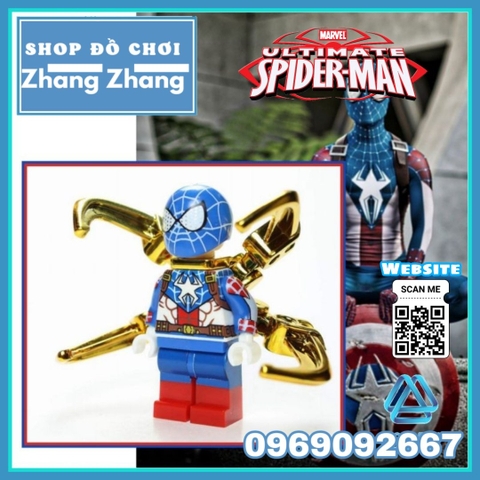 Xếp hình người nhện Captain Spider-Man Lego Minifigures Kopf KF6090 KF1168