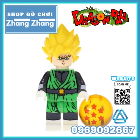 Xếp hình 7 viên ngọc rồng Dragon Ball Gogeta Goku Vegeta Gohan Cumber Tapion Mira Lego Minifigures Kopf KF6069