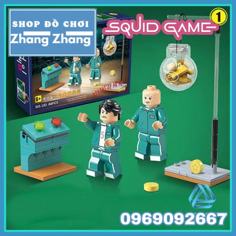 Đồ chơi xếp hình mô hình Trò chơi con mực Squid game Minifigures QG102