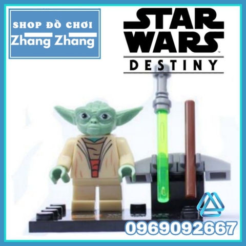 Xếp hình Star Wars Yoda - Clone Trooper - Captain Rex - Jek-14 - Obi Wan - Han Solo Lego Minifigures SY195