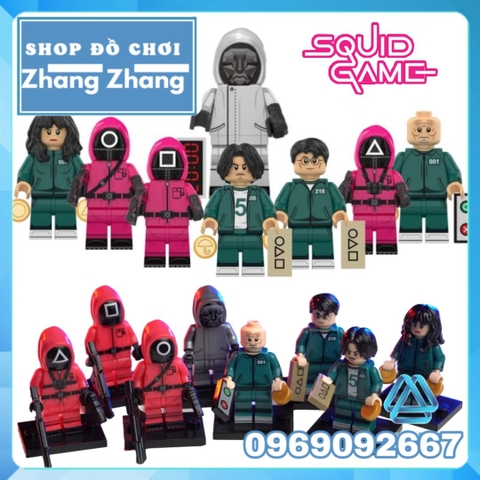 Đồ chơi xếp hình Trò chơi con mực Squid game gồm Seong Gi-hun và Kang Sae-byeok - Sang-woo - Il Nam Minifigures KDL808