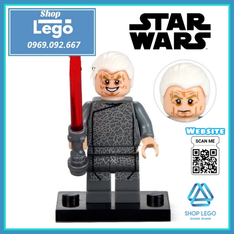 Xếp hình Star Wars Han Solo Palpatine Chirrut Imwe Obi-Wan Kenobi Darth Malgus Krennic Leia Lego Minifigures Pogo PG8024