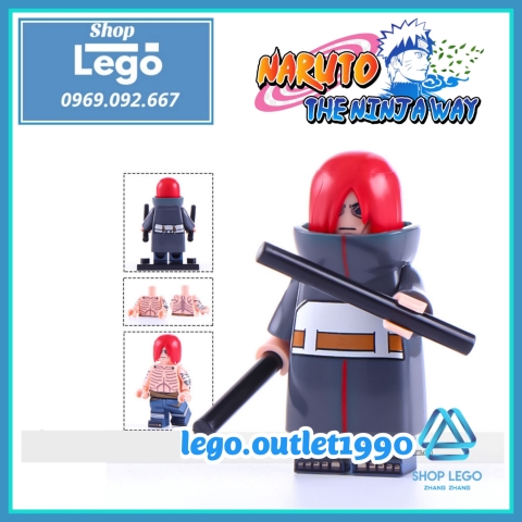 Xếp hình Yahiko Konan Nagato - Uchiha Itachi - Zetsu - Uchia Madara- Deidara - Hoshigaki Kisame Lego Minifigures WM6106