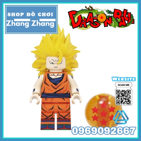 Xếp hình Broly Torankusu Gogeta Goku tuyển tập 7 viên ngọc rồng Dragon Ball Lego Minifigures Kopf KF6098