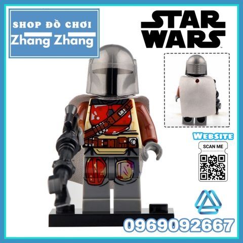 Xếp hình Star Wars Mandalorian and Rise of Skywalker Dameron Mando Sith Trooper Cara Dune Raider Lego Minifigures G0001